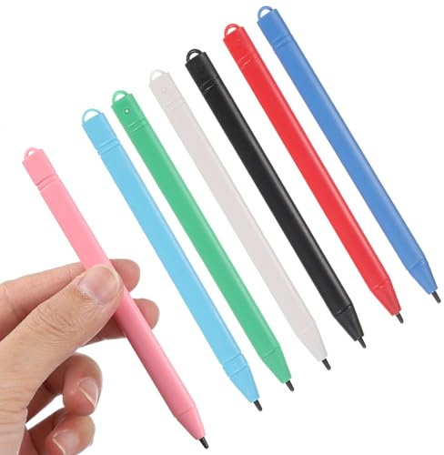 jojofuny Stylets pour Tablette LCD Lot de 7 Stylos à Dessin 12 CM Plastique Solide pour Tablettes Graphiques et Tableaux Interactifs