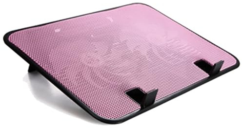 laptop cooler Laptop Cooling Pads Notebook Cooler Dual Fan USB External Laptop Cooling Pad Slim Stand High Speed Silent Metal Panel Fan(Pink)