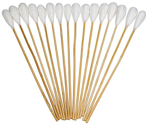 Tipton Power Swabs 0,22 Kaliber – 250 Stück mit Baumwollkonstruktion und Bambusgriff für saubere Schusswaffenreinigung, Hellbraun, weiß