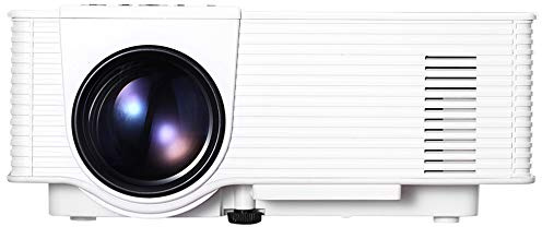 CGOLDENWALL Mini proiettore 1920 * 1080P portatile film proiettore con 50.000 ore di vita lampada LED compatibile con TV Stick, HDMI, VGA, TF, AV e USB per guardare film, home entertainment (bianco)