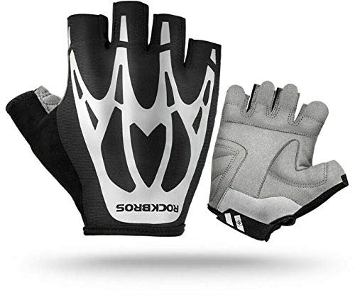 ROCKBROS Fahrradhandschuhe Fingerlose Handschuhe Atmungsaktive rutschfeste Stoßdämpfende Radsporthandschuhe für Outdoor-Aktivitäten Herren Damen S-XXL