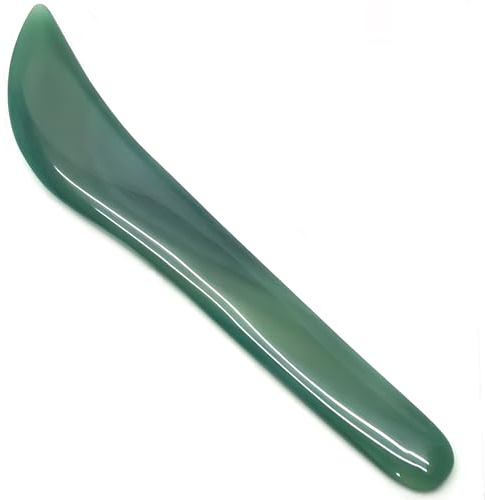 Chiloskit Cuchillo bruñidor de ágata profesional de 11 cm, herramienta de pulido manual para joyería, herramientas de pulido de oro y plata (verde)
