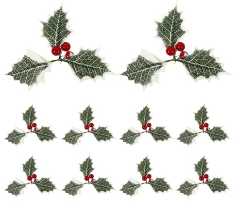 HEALLILY 10 Stück Weihnachtsbeere Künstliche Kleine Beeren Gefälschte Beeren für Weihnachtsbaum DIY Dekorativ