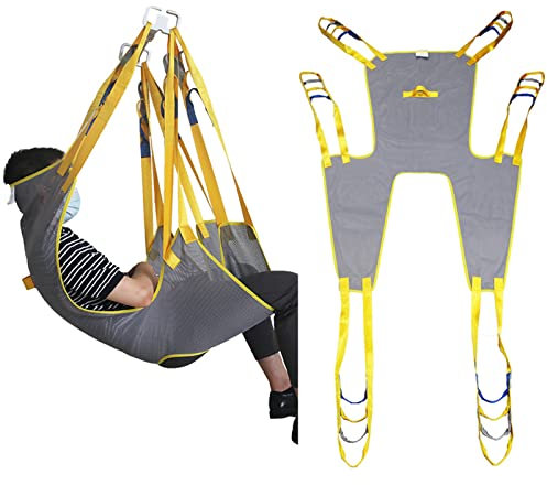 Niczu Imbracatura di Sollevamento per Toilette capacità di Carico 140 kg, Sollevatore per Vasca da Bagno per Pazienti Imbracatura Gambe Divise, Imbracatura Sollevamento Paziente in Rete Disabili,M