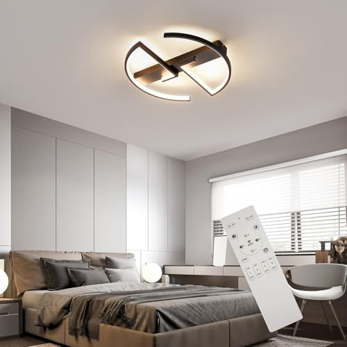Lihaian LED Deckenleuchte Dimmbar Deckenlampe mit Fernbedienung mit Fernbedienung Wohnzimmer, Rund, Wohnzimmerlampe mit Memory Funktion, für Wohnzimmer,Schlafzimmer, Büro