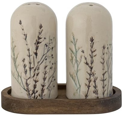 Bloomingville - Bea 82058377 Salz- und Pfefferstreuer Steingut, Natur
