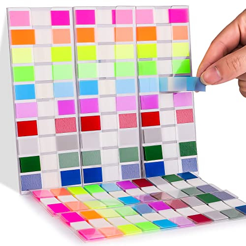 1000 Pcs Sticky Tabs, Colourful Book Tabs, Writable Index Tabs, Transparent Page Markers Tabs, Annotation Tabs, Sticky Tabs Page Markers for Revision, Books, School Office Supplies - 10 Colors