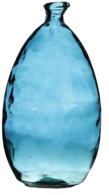 NATURAL LIVING LOU 3,4L JARRÓN DE Zafiro EN Vidrio Reciclado D17CM X H30CM