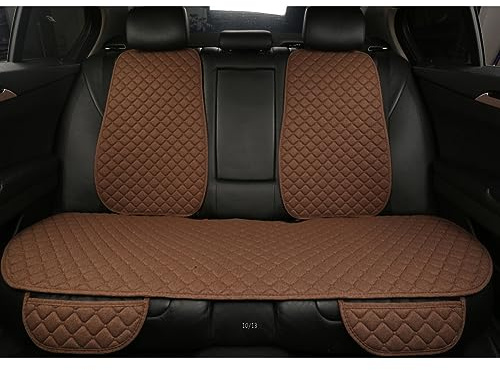 Auto Sitzaufleger, Universal PKW-Sitzauflage für Vordersitz, Auto Sitzschoner für Sitzfläche und Lehne, Auto-Sitzauflage, Atmungsaktiv Autositzschoner aus Leinen, Auto Sitzkissen B 1 Rücksitzbezug