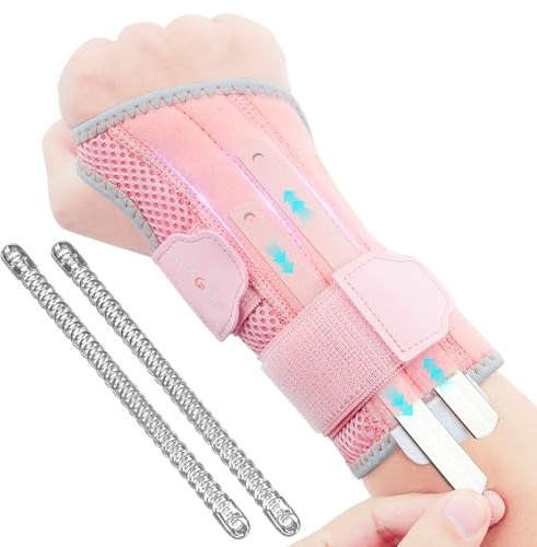 CURECARE Handgelenk Bandagen mit 2 Wechselschienen,Handgelenkstütze, Rechts | 3-Stufige Stabilität, Tag/Nacht Stütze, Verstellbare Karpaltunnelsyndrom Schiene, Handgelenkschiene für Tendinitis, Arthritis