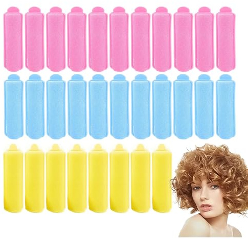 KALUROIL 36 PCS Schaum Schwamm Lockenwickler Haar - Lockenwickler Set weiche Schaumstoffschwamm-Haarrollen für DIY Haarstyling, Friseurwerkzeuge für Frauen und Kinder