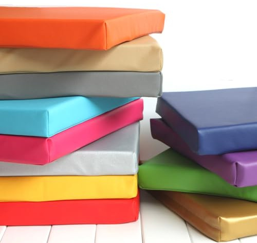 Rr tianshi Cojín de piel sintética para silla, grosor de 5/8 cm, impermeable, suave, para patio interior y exterior (35 x 35 x 5 cm, marrón)