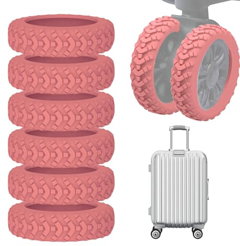 Firulab Copertura silenziosa per Ruote per Bagagli da 8 Pezzi, Copertura per Ruote in Silicone per Valigia per Bagagli, Protezione per Copertura Ruota per Valigia per ridurre Rumore, per Bagagli