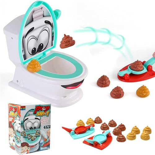 POPOYU Kacka Alarm Spiel,Pups Spielzeug,Klospiel Kinder,Toilet Game,Toilettenspielzeug für Kinder Simulation Toilettenauswurfspielzeug,Toilette Fun Artikel für Kinder·Weihnachten Geburtstagsgeschenk