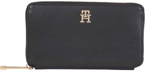 TOMMY HILFIGER Iconic Tommy Large Zip Around Wallet Black