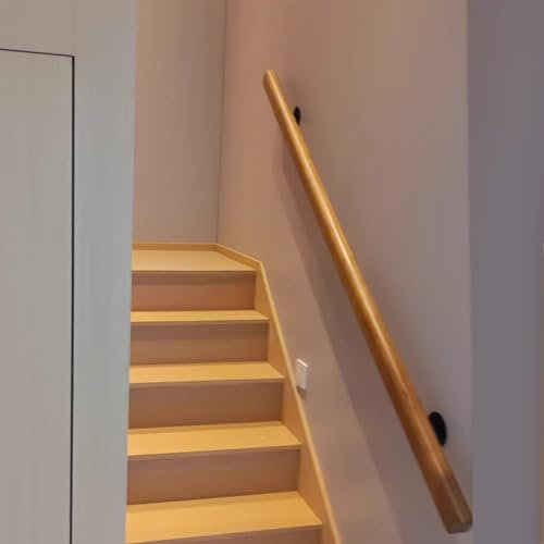 JLXJYS Handlauf Geländer Handläufe Aus Holz für Innentreppen Wandmontage, Korridor-Lofts Kindergarten Decking HandRailings,1ft/2ft/3ft/4ft/5ft/6ft/7ft (Size : 2ft(61cm))