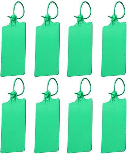 100 st fraktetiketter i plast, vattentäta och skrivbara etiketter självlåsande säkerhetstätningar tagg rivbeständig stor skylt dragkedja slipsetiketter för märkning och markering, 250 mm, grön