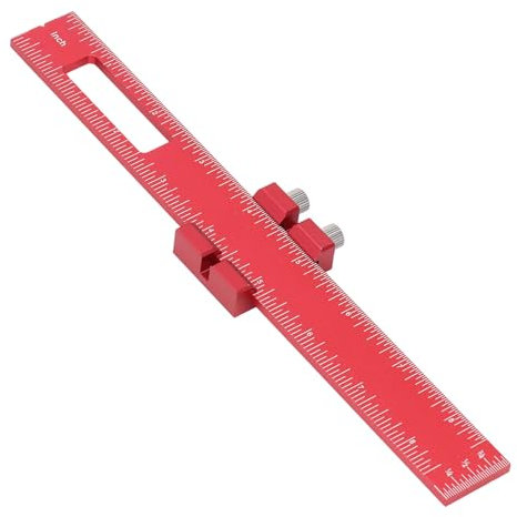Verstellbares Metall-Aluminium-Lineal-Set für die Holzbearbeitung, Rechenschieber mit 20,3 Cm Markierungslehre, Taschenanreiß- und Messwerkzeuge für die Holzbearbeitung