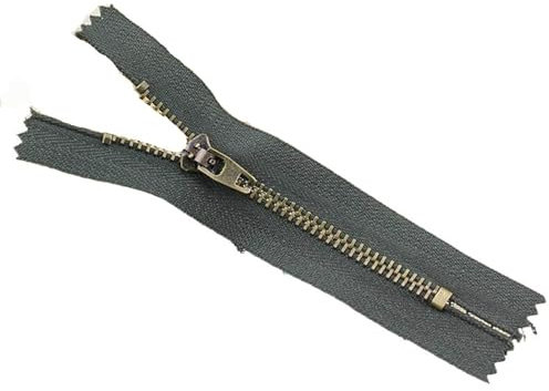GCYEIDMA Endlos Reißverschluss Mit Zipper 1pc Metall-Reißverschluss Kupfer Ziper for Jeans Handtasche Handwerk Nähen Ersatz Zubehör(Color:Green,Size:13cm)