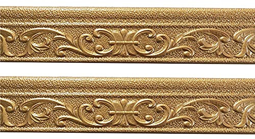Glavatrix Flexible Foam Molding Trim, 181 x 3.1 Peel and Stick Crown Molding Wallpaper Border Self Adhesive 3D Wall Edging Lines Trim for Wall Edge, Ceilings, Countertops Home Decor (Copper)