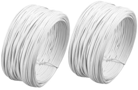 PAMINGONO 2 Rollen Pflanzenbindedraht Draht PVC-beschichtet Verzinkt Bindedraht Für Bäume Und Sträucher
