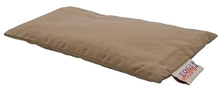 Entspannungs-Augenkissen mit Bio-Leinsamen- und Lavendelfüllung – Weicher Baumwollbezug, Aromatherapie für Yoga, Meditation & Tiefenentspannung (mit Lavendel, Beige)