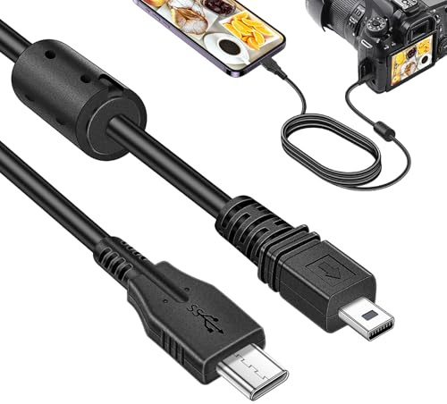 USB Cable USB-C Photo Transfer Charge Cord 1.5m UC-E6 for Nikon D3300 D750 D5300 D7200 D3200 Coolpix B500 Camera