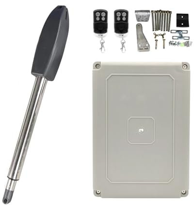 TIEOAXFT Motor de Apertura de Puerta batiente eléctrico automático de 400 kg for Puerta de una Sola Hoja, Operador de actuador Lineal Simple for Patio, Garaje y casa