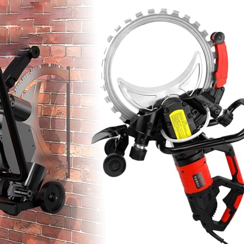 Nicvrea Sega Circolare per Calcestruzzo Sega Elettrica per Calcestruzzo - Scanalatrice per Muri - Abbattimento Polveri Ad Acqua - Calcestruzzo Toroidale da 3000 Giri/Min