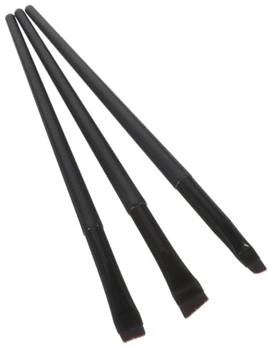 PACKOVE 3 Stück Eyeliner und Augenbrauen Pinselset Abgeschrägter Lidschattenpinsel Komfortabler Griff Leicht zu Halten für Make Up Profis und Anfänger Präzises Augen Make Up Tool