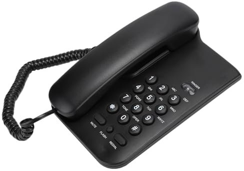 Moofey Telephone Landline Phones for Home, Corded Phones for Landline, Corded English Telephone for Hotel, Home, Office