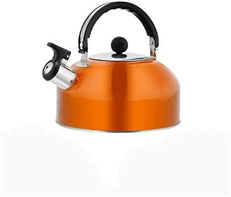 Bouilloire sifflante en acier inoxydable de grande capacité pour la cuisine, design durable de couleur unie, parfaite pour les amateurs de thé et le brassage à la maison