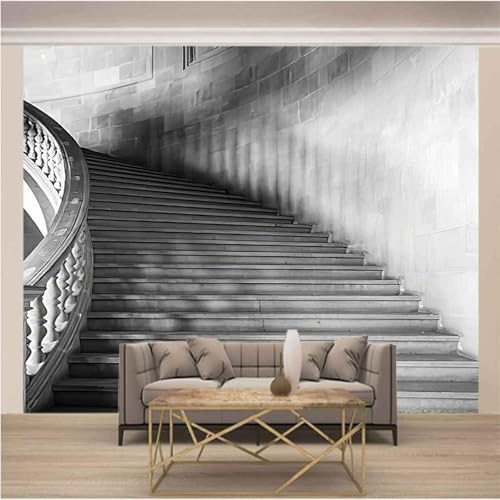 XLMING Creatividad Escalera De Caracol Espacio De Extensión 3D Papel Pintado Seda Texturizada Primera Calidad Sala De Estar Sofá Dormitorio Comedor Hogar Pared-300cm×210cm