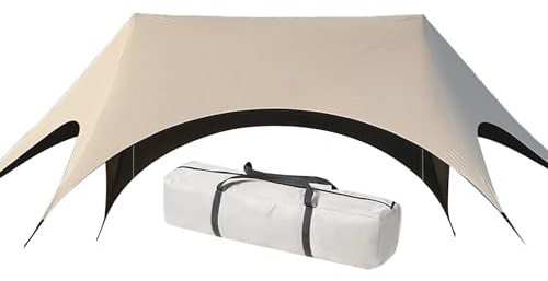 Hiemible Tendone da Esterno,Copertura Facile da Aprire per Campeggio | Struttura Resistente con Protezione Solare per Barbecue Giardino Terrazzo Piscina