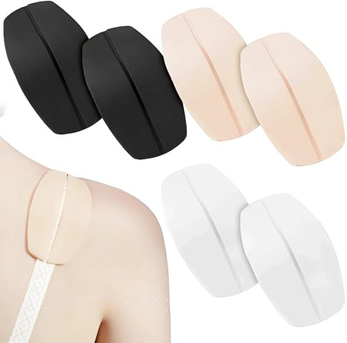 6 Stück BH Trägerpolster, Weiche Silikon-BH-Träger-Kissen Halter, rutschfeste Schulterpolster, BH Träger Halter zur Entlastung der Schultern, Geeignet für Frauen und Mädchen ﻿