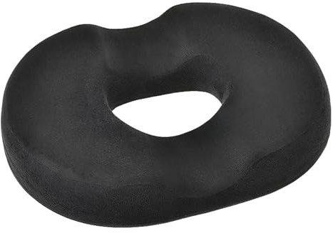 KIKAWORD Donut Cushion, Hemorrhoid Cushion, Ring Cushions for Pressure Relief for Relief of Hemorrhoids Sciatica and Coccyx Pain for Office Car and Wheelchair Use (Black)