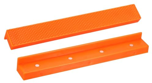 sourcing map 1 Set Vise Jaw Pads 8 Rubber Flat Magnetic Vise Soft Jaws Standard Anti-Scratches Vice Covers Tools for DIY Making Woodworking Clamping Plumbing, Orange