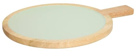 Atmosphera - Assiette de présentation inaya vert et bois de manguier