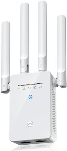 WiFi Extender Signal Booster, Long Range Internet Booster Extender for Home, Mesh Wi-Fi 6X Faster Wireless WiFi Repeater with Ethernet Port, Broader Coverage Than Ever, 1-Tap Setup