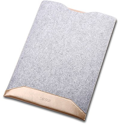 Filz&PU Leder Sleeve Case Hülle Tache Ultrabook Laptop Tasche für MacBook 12 Wasserdicht mit Schutz Tasche Gold