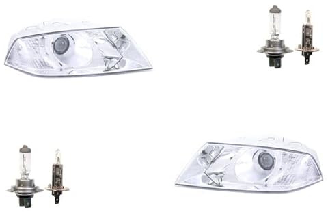 Johns, Scheinwerfer Halogen kompatibel zu Skoda Octavia 1Z 04-08 mit H1 H7 Set Lin. Re.