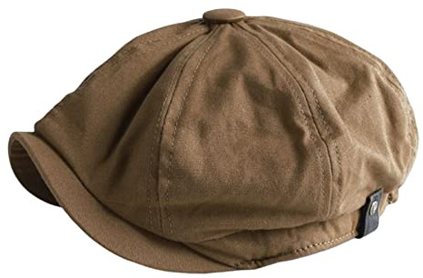 Perfeclan Retro britischer Stil Herren Ballonmütze, Barettmützen, weicher 8-teiliger, lässiger, atmungsaktiver achteckiger Hut für den Urlaub, Herbst, Frühling,