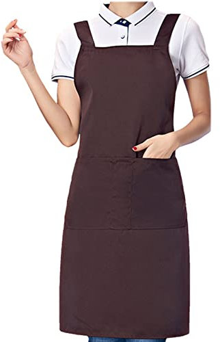 BATTTX Heavy Duty Work Canvas Apron With Pocket To Hold Different Tools, Men's And Women's Cross Back Apron