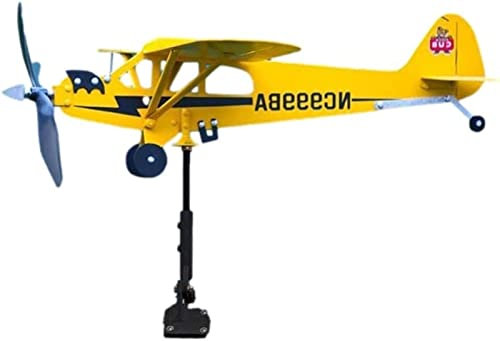 Eivdru Girouette Avion de Jardin Exterieur, Métal Girouette Décoration, Girouette De Toit Et Girouette De Jardin Exterieur A Piquer, Cadeaux pour D'amateurs De Vol(L:32 x 28cm)