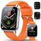 Reloj Inteligente Hombre Mujer, 1.95'' Smartwatch Hombre con Llamadas Bluetooth, Pulsómetro, Monitor de Sueño, Podómetro, 110+ Modos Deportivos, Color Naranja