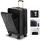 Reisekoffer Bordkoffer Hartschalen-Koffer mit Laptopfach Trolley Rollkoffer Handgepäck Teleskopgriff, TSA, 4 Rollen