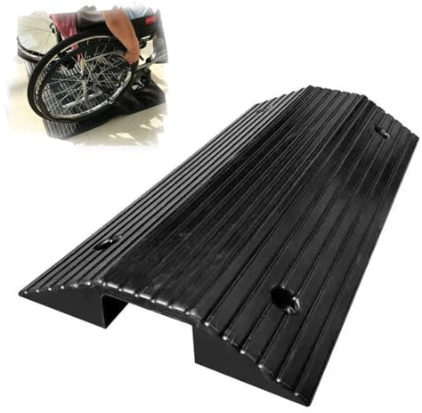 IMUNKT Rampa De Umbral Puente, Goma Rampa para Silla De Ruedas, Superficie Antideslizante,rampa De Elevación, para Hogar/supermercados/fábri(40 * 40 * 8cm)