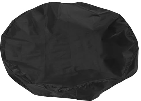 FUTUREORYY Funda Redonda para Barbacoa de Exterior 210D Oxford, Diámetro 80 CM, Color Negro, Cubierta para Quemador de Estufa y Fogata, Protección contra Polvo y Humedad para Patio y Camping