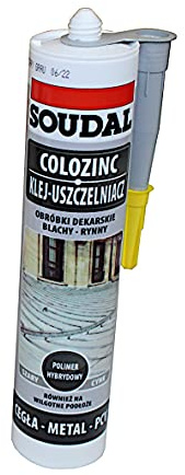 Soudal Colozinc Blechkleber Blechpfannenkleber Dachdecker Kleber 290 ml (Grau)