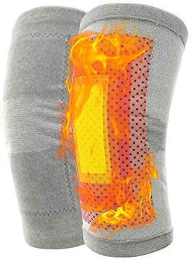 Qchomee Self Heating Knee Brace Support Fleece Magnets Knee Warmer Winter Thermal Compression Knee Wrap Sleeves Treating Knee Injury for Arthritis, Joint Pain Relief, Sports Injury Recovery